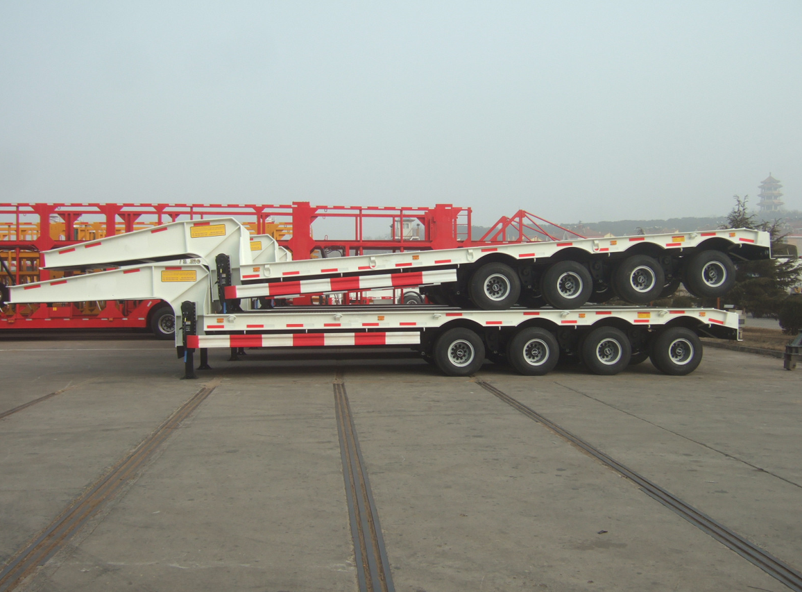 20 low loader trailers ready for shipping to Tema, Ghana